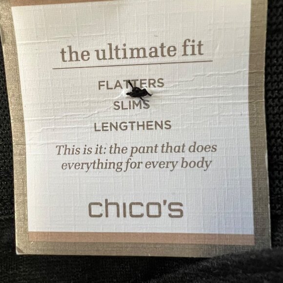 Chicos Womens Ultimate Fit Ponte Flare Leg Pants Gray Heather Pull On size 8 - Picture 11 of 12